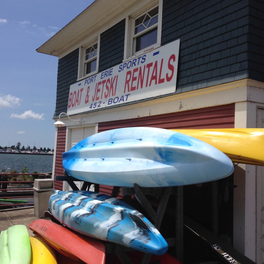 Boat house and kayaks