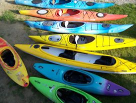 colorful kayaks 