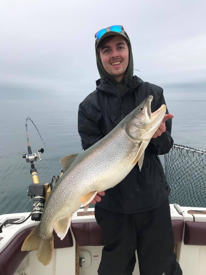 Fisherman with Walleye on Lake Erie